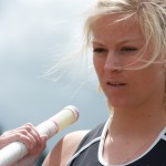 K.C. Dahlgren, of the University of Idaho, preps for her pole vault attempt. Dahlgren finished 4th with a hight of 12'6".